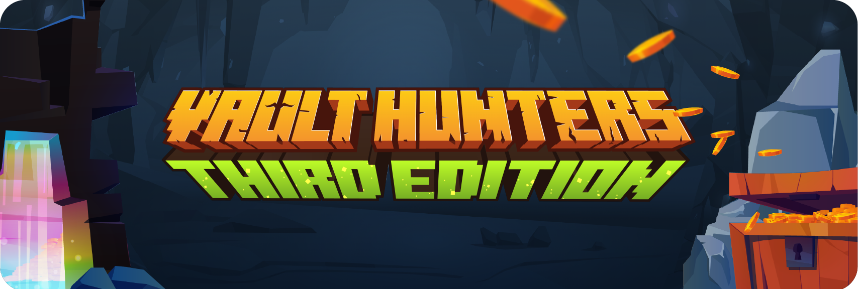 VAULT HUNTERS THIRD EDITION
we can see a rainbow portal on the left and a chest full of gold on the right VAULT HUNTERS THIRD EDITION
we can see a rainbow portal on the left and a chest full of gold on the right